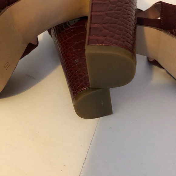 Limelight Women's Lyanna - Platform Peep Toe Block Dress Heel Shoe 10 Wine - Picture 11 of 11